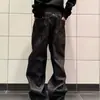 Jeans Elegantes y Geniales con Piernas Rectas Cosidas a Mano y Ligero Acampanado, Corte Tridimensional para Hombre, Estilo Old Money, con Caída Natural, Adecuados para el Trabajo