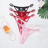 Aliexpress Transfronterizo Nueva Ropa Interior Sexy Caliente y Sexy Transparente Hueco de Cintura Baja Combinación Multicolor Tanga para Mujeres