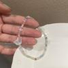 Nuevo brazalete de conejo de cerámica lindo color macarrón crema infantil lindo reduce la edad hecho a mano brazalete elástico