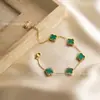 Pulsera Popular de Trébol de Cuatro Hojas de Amazon con Diamante y Concha para Mujer, Versión Alta, Joyería de Mano de Lujo Ligero, Fabricante Mayorista, Venta Caliente