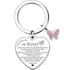 Regalo del Día de la Madre Nuevo en Amazon Llavero de Acero Inoxidable Regalo para Mamá Mariposa con Pedrería Accesorios Metálicos
