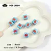 Serie de Algodón con Estampado de Manzana Cuadrada Acrílica Accesorios Colgantes para Bolsos Hechos a Mano DIY Material de Cuentas Sueltas para Joyería