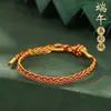 Pulseira de Fio Colorida Estilo Étnico para o Festival do Barco-Dragão, Pulseira de Contas Estilo Xizang, Joia Simples e de Luxo Leve