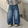 Jeans Infantis Zhili para Meninos 2026 Outono Novo Estilo Calças Longas Estilosas para Crianças Calças de Primavera e Outono para Bebês Tendência