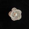 Broche Camélia Estilo Tweed com Borda Rica de Pérolas Corsage Acessórios de Cabelo DIY Brincos Presilhas de Cabelo para Crianças Flores para Sapatos Atacado