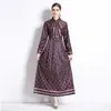 Tiro real en stock - Vestido estampado de moda europea y americana, Joker, posicionamiento adelgazante de cintura