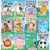 CM2503007 tema de animal de desenho animado infantil puzzle interativo pais e filhos diário manual adesivos faciais DIY