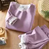 Conjunto de Ropa Interior Térmica Cepillada para Niños y Niñas, Tops y Pantalones de Otoño Sin Costuras, Felpa de Doble Cara, Popular en Tiktok