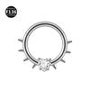 Luxo Leve Transfronteiriço Novo F136 Liga de Titânio Flor Hexágono 8/10mm Argola de Nariz Brincos Joias para Piercing Corporal
