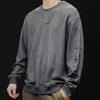 Moletom de Camurça Masculino, Estilo Primavera e Outono, Tamanho Grande, Marca da Moda, Tamanho Grande, Novo Top Masculino Outono 2026