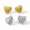 Pendientes Sencillos de Acero de Titanio para Mujer, Hipoalergénicos, Chapados en Oro de 18 Quilates, Diseño de Nicho de Lujo Ligero, Pendientes de Venta Directa de Fábrica