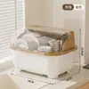Caja de Almacenamiento a Prueba de Polvo y Drenaje para Vajilla de Cocina Doméstica Mesa de Comedor Platos de Almacenamiento a Prueba de Humedad y Insectos Armario de Gran Capacidad