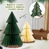 Decoraciones Navideñas Bola de Panal Papel Árbol de Navidad Plegable Escritorio Adornos de Árbol de Navidad Colgantes de Árbol de Navidad Transfronterizos