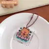 Pingente de Urso Japonês Fofo de Amor Pingente de Joia para Mochila Escolar Pingente de Chaveiro Dupla Face Tendência Ins para Meninas