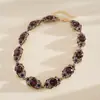 Collar Ovalado Incrustado de Diamantes Transfronterizo Europeo y Americano, Cadena para Clavícula Personalizada Estilo Corte Vintage, Joyería de Lujo Ligero de Alta Gama a la Moda