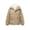 Chaqueta de algodón patchwork de dos piezas falsa, estilo ins para mujer, nuevo diseño de invierno 2026, abrigo con capucha versátil, chaqueta acolchada