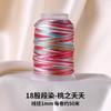 Hilo Multicolor Tao de 18 hebras Material de Bricolaje para Tejido a Mano Pulsera de Cuerda Hilo Teñido por Segmentos Colorido