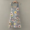 Delantal de lona talla única, moderno y simple, estampado de girasoles, delantal de cocina anti-manchas para limpieza del hogar, se puede enviar en nombre de otros