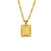 Collar Europeo y Americano Transfronterizo con Letra Hueca de Acero Inoxidable para Mujer, Chapado en Oro de 18K, No se Desvanece, Colgante de Alta Gama, Venta al por Mayor en Stock