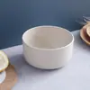 Tigela de Palha de Trigo Doméstica Criativa Anti-Queda Tigela de Plástico Presente Tigela para Comer Tigela Individual para Dormitório de Estudante Conjunto de Talheres