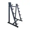 Estante para mancuernas personalizado, estante para barras con tubo de acero engrosado, estante de cinco niveles para pesas rusas, estante triangular para mancuernas, equipo de fitness comercial