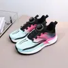 2025 Tamanho 32-42 Botão Giratório Marca Tênis de Corrida para Meninos Malha Dupla Sapatos Esportivos para Crianças Grandes Sapatos Casuais 2302