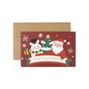 Cartão de felicitações de Natal em desenho animado caixa de presente cartão decorativo Véspera de Natal gratidão Obrigado cartão com mensagem de bênção com envelope