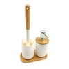 Escova para Copo de Água de Bambu Não Solta Cabelo, Limpeza Doméstica Sem Cantos Mortos Escova de Cabo Longo Escova de Lavar Copos para Remover Manchas de Chá Limpeza de Copo