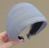 Faixa de Cabeça Grossa com Aba Larga Aprimorada de Yi Mengling para um Topete Alto, Acessório de Cabelo de Tricô para Afinar o Rosto para Mulheres, Versátil para Todas as Estações