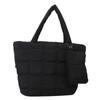 Bolso de mujer portátil de gran capacidad casual para ir al trabajo de otoño e invierno 2024 nueva moda plisado acolchado de algodón bolso de hombro
