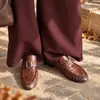 Zapatos planos de cuero suave de primera capa de alta calidad, mocasines cómodos, estilo "old money", zapatos planos pequeños de cuero, zapatos de suela blanda, zapatos de una sola pieza de boca profunda para mujer, para ir al trabajo