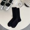 Calcetines calcetines de tubo miu calcetines apilados para dama lazo oscuro verano delgados transpirables lindos calcetines dulces