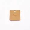 Tarjeta de Exhibición de Joyería de Papel Kraft Marrón Tarjeta de Agarre para Broche en Blanco Nombre de la Tienda 100 Tarjetas para Collares