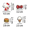 Set de Helado de Hamburguesa Hello Kitty Charms para Zapatos Croc Hebillas para Zapatos Accesorios para Zapatos DIY Gato KT Accesorios para Zapatos de Goma Suave PVC