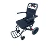 Silla de ruedas portátil, apta para avión, plegable manualmente para personas mayores, ligera, empujada a mano, portátil, pequeña ayuda para la movilidad, hecha de acero de alto carbono