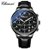 Reloj Multifuncional para Hombre Dawn Calendario de Tres Ojos Reales Seis Agujas Cronógrafo Correa de Acero Fabricante Transfronterizo en Vivo Reloj de Cuarzo