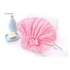Touca Princesa de Fleece Coral com Laço, Touca de Cabelo de Fleece Coral de Alta Densidade Secagem Rápida, Touca de Banho de Pelo Longo, Touca Macia Absorvente, Transfronteiriça