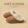 Pantuflas de Algodón Jieliya para Hombre 2026 Nuevo Estilo Otoño Invierno Hogar Interior Cálidas Engrosadas Felpa Zapatos de Algodón Estilo Mujer Venta al por Mayor