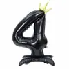 Globos de Corona de Pie de 42 pulgadas Transfronterizos en Rosa, Azul y Negro Números 0-9 para Decoraciones de Cumpleaños de Niños y Niñas al por Mayor