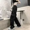 Jeans rectos holgados para mujer, primavera y otoño/invierno 2026 nuevos de cintura alta, corte slim, para petite, pierna ancha, tipo cargo