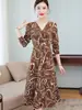 Vestido floral de manga comprida plus size para primavera e outono novo vestido feminino com cintura vestido floral peça externa