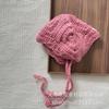 Chapéu infantil estilo INS Inverno engrossado Chapéu de orelha Lori feito à mão Chapéu de lã