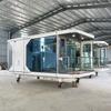 Cápsula espacial de acantilado de 8,5 m de largo, casa completa, parrilla de carbón inteligente, campamento, habitación móvil, micro alojamiento, casa de familia planetaria