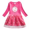 Vestido de outono das meninas roupas de outono 2022 Primavera e outono novo estilo ocidental infantil KT saia de gato saia das meninas manga comprida saia de primavera