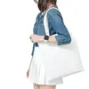 Bolsa de Lona Grossa com Logo Impresso Personalizado, Bolsa Tote de Ombro Único, Bolsa de Mão de Alta Qualidade Resistente ao Desgaste, Bolsa de Presente Corporativo