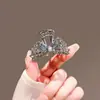Presilha de Cabelo Borboleta com Laço de Strass de Tamanho Médio, Presilha para Meio Preso, Presilha Jacaré para Parte de Trás da Cabeça, Grampo de Cabelo com Strass, Grampo de Cabelo com Diamante