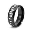 Suministro Transfronterizo Nuevo Anillo Rúnico Vikingo Nórdico Retro de Acero Inoxidable para Hombre Estilo Neutro Joyería de Mano para Hombre