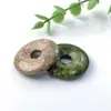 Jade Dongling Natural Nuevo Transfronterizo Cristal Rosa Hebilla Ping An de 30 mm Colgante Donut Vagante Accesorios para Joyería DIY