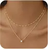 Collar de Cobre Multicapa Transfronterizo para Mujer, Galvanizado, Moderno, Estilo Minimalista, Cadena para Clavícula de Moda y Versátil