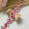 Renda de Cereja Gradiente Colorido Estéreo Solúvel em Água Bordado Roupas Roupas de Bebê Acessórios Mochila Mochila Materiais Decorativos